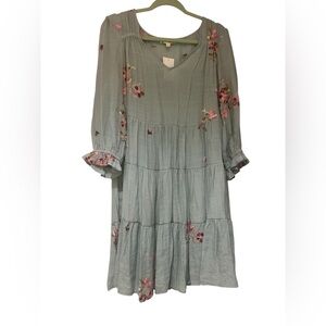 NWT Hope Springs Floral Embroidered Women's Dress Size M